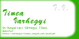 timea varhegyi business card